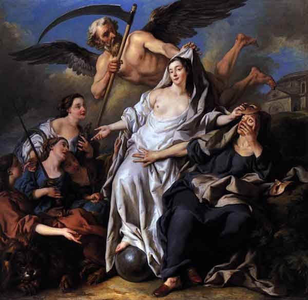 Allegory of Time unveiling Truth, by Jean Fran�ois de Troy, 1733.